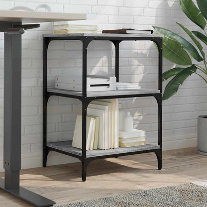 Druckerständer 3 Ablagen Grau Sonoma 50x41x75 cm Holzwerkstoff - Speedjust Schweiz