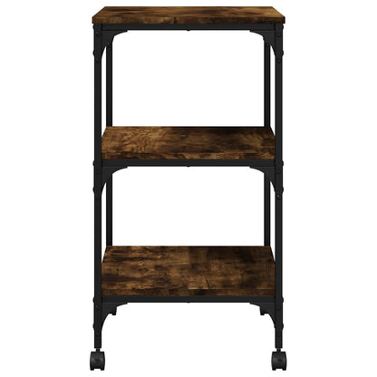 Druckerständer 3 Ablagen Räuchereiche 50x41x75 cm Holzwerkstoff - Speedjust Schweiz