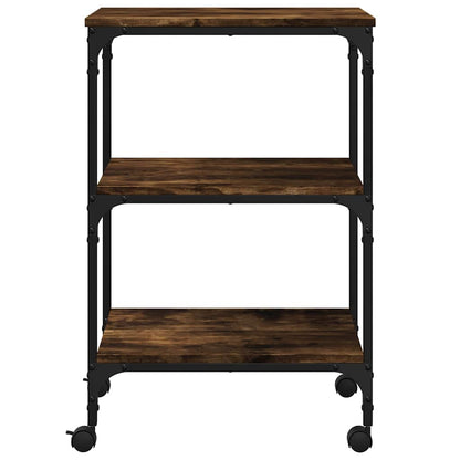 Druckerständer 3 Ablagen Räuchereiche 50x41x75 cm Holzwerkstoff - Speedjust Schweiz