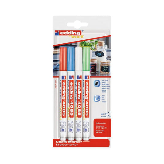 Edding® Kreidemarker 4085, 1 - 2mm, 4er - Set (Basic) - Kreidemarker - Speedjust Schweiz