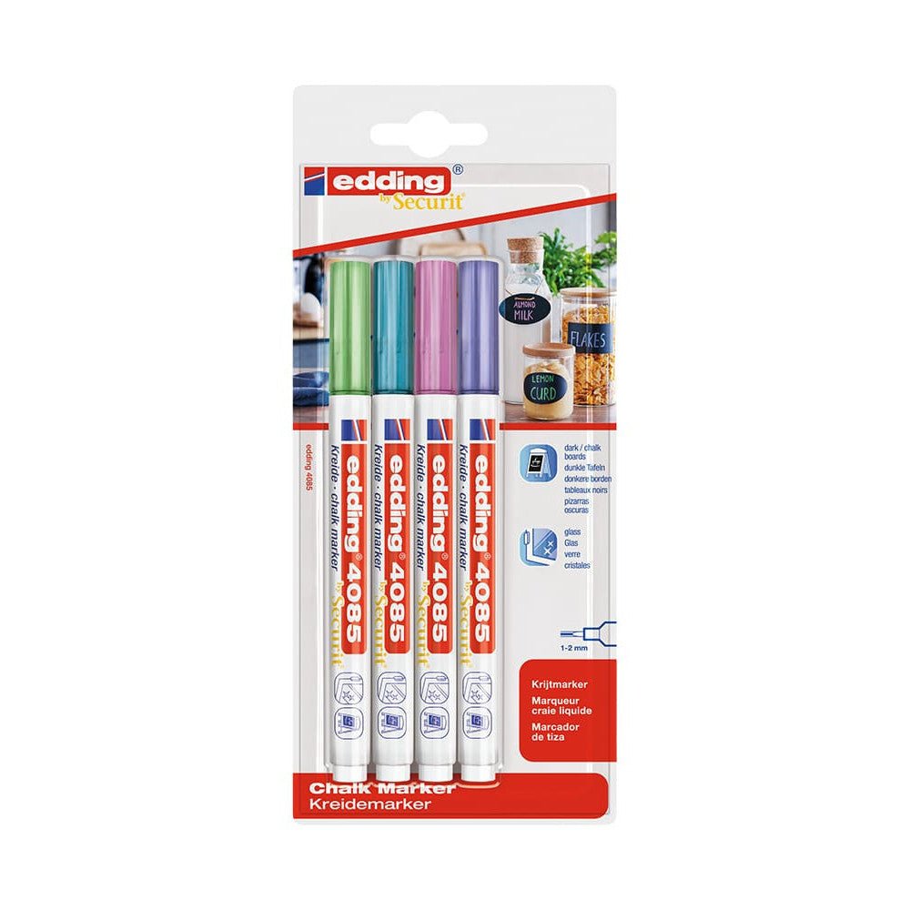 Edding® Kreidemarker 4085, 1 - 2mm, 4er - Set (Metallic) - Kreidemarker - Speedjust Schweiz