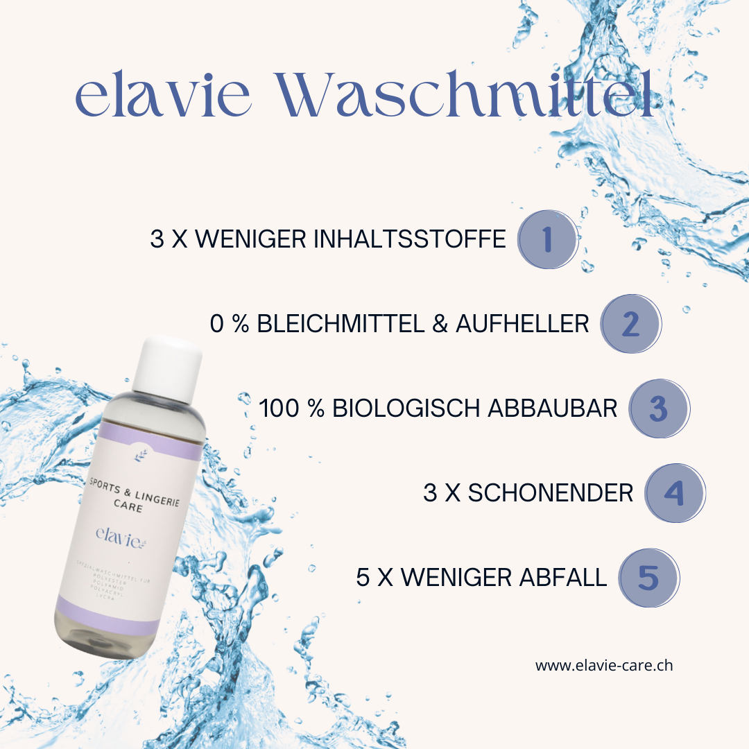 Waschmittel für Synthetics & Elastisches | hautfreundlich & biologisch abbaubar