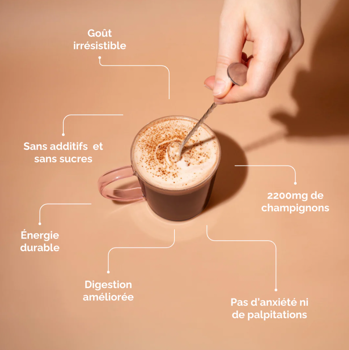 Bonjour Coffee Flavor – Functional Mushroom Coffee (Low Caffeine)
