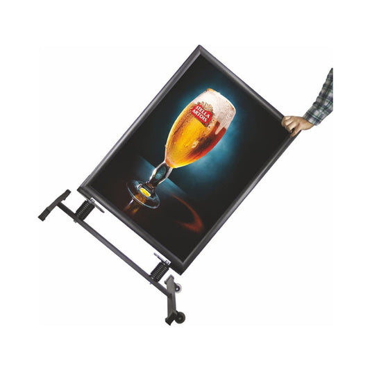 Windfester Kundenstopper "Poster Swing" mit Räder, Schwarz