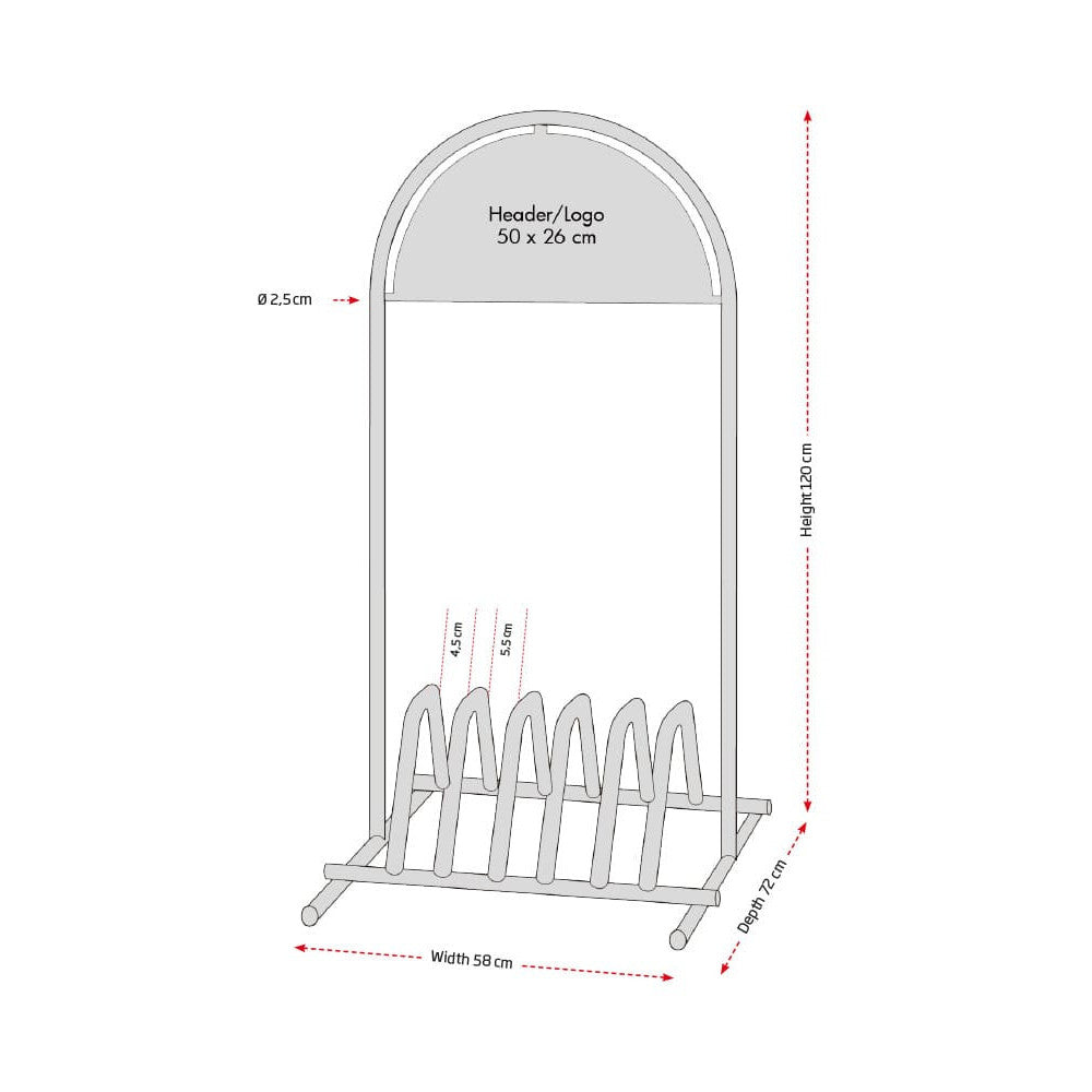 Stahlrohr Fahrradständer, Kundenstopper mit Fahrradständer