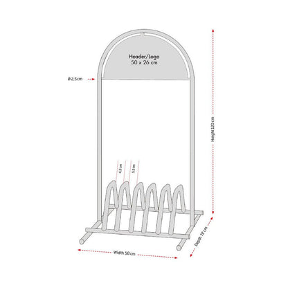 Stahlrohr Fahrradständer, Kundenstopper mit Fahrradständer