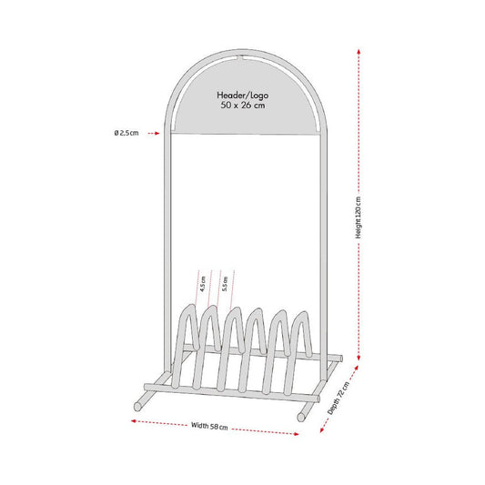 Stahlrohr Fahrradständer, Kundenstopper mit Fahrradständer