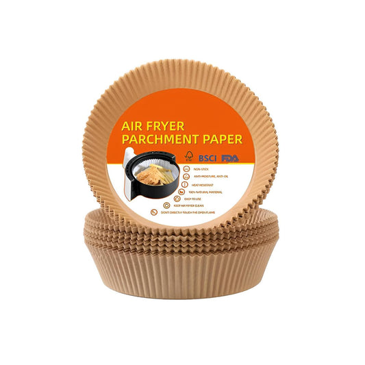 Backpapier für Airfryer – 100 Stück, perforiert, Ø 23 cm