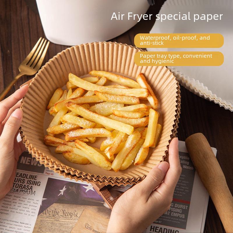 Backpapier für Airfryer – 100 Stück, perforiert, Ø 23 cm