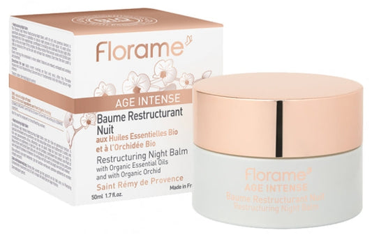 FLORAME - Age Intense Restructuring Night Balm Organic 50ml - Rejuvenate Your Skin Overnight! 🌙✨