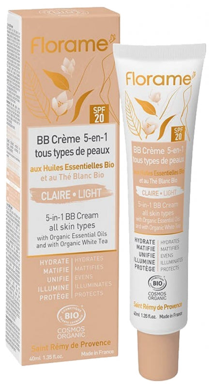 FLORAME - BB Cream 5in1 SPF20 Organic 40ml - Your All-in-One Beauty Solution! 🌿☀️✨