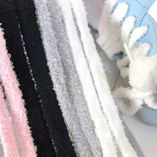 Fuzzy Laces Flat, Plüsch-Schnürsenkel