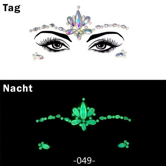 Gesicht Diamanten Sticker Glow - Speedjust Schweiz