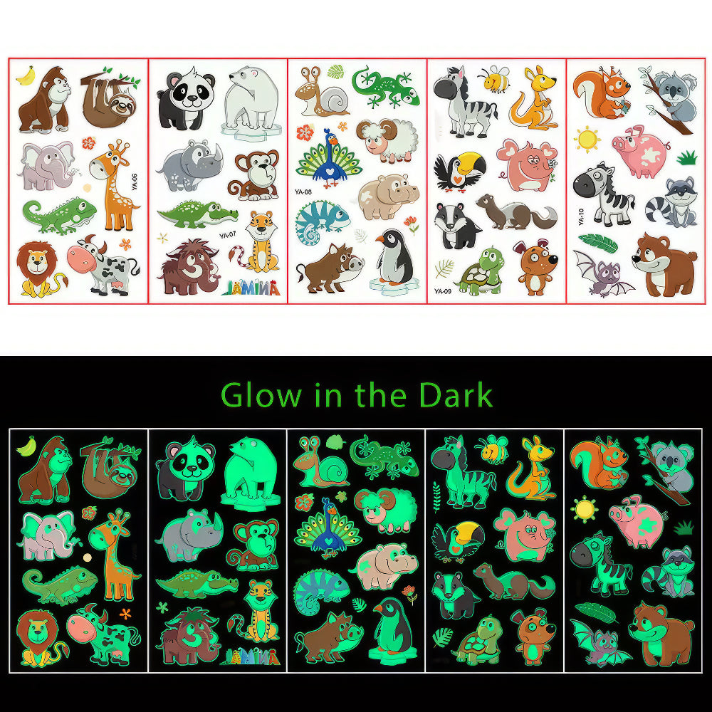 Glow in the Dark Tattoos Animals