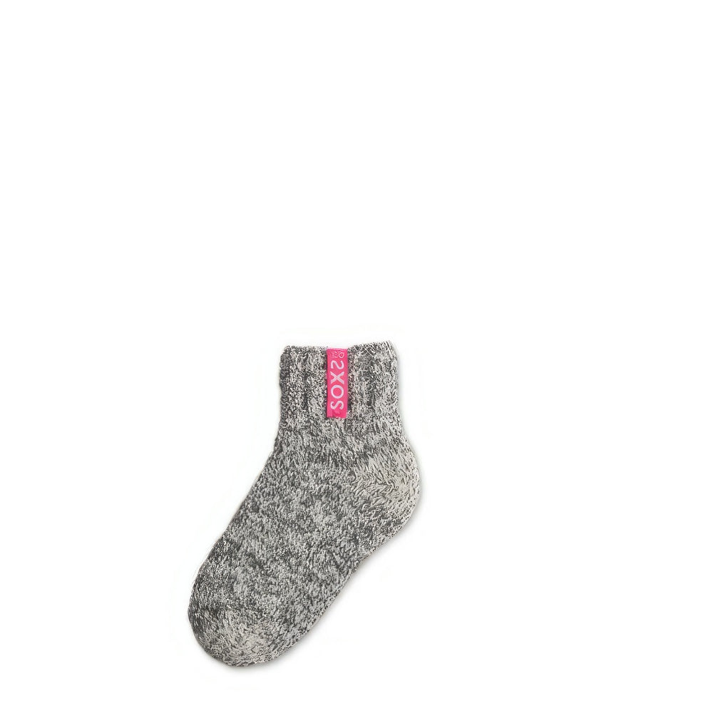 Graue Wolle Damensocken Bubblegum, Kurzsocke
