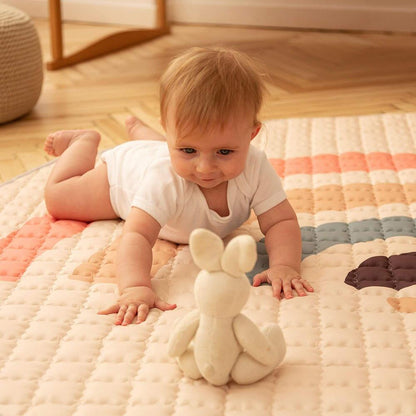 Gesteppte-Krabbeldecke, Boho Rainbow, Ø 1.5 m