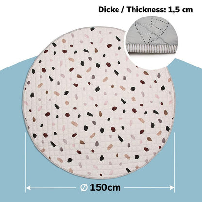 Gesteppte Krabbeldecke, Confetti, Ø 1.5 m