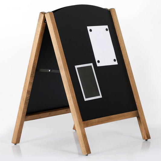 Holz Kundenstopper 100x67cm, Magnetisch, Slide - In, Dunkelbraun, Outdoor - Kundenstopper - Speedjust Schweiz
