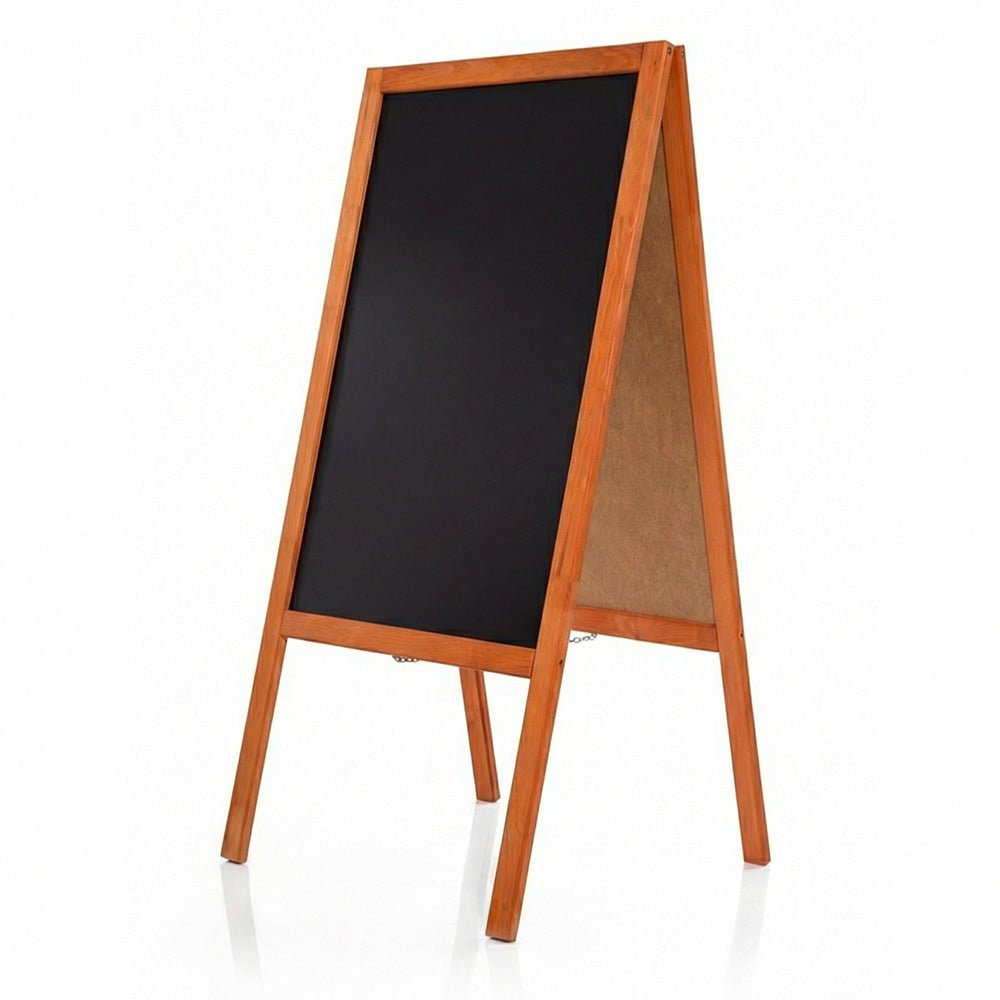 Holz Kundenstopper 120 × 57 cm, Mahagoni – B - Ware / Abverkauf / Einzelstücke - Kundenstopper - Speedjust Schweiz