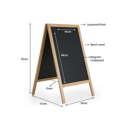 Holz Kundenstopper 95x54cm, Magnetisch, Buche, Outdoor - Kundenstopper - Speedjust Schweiz