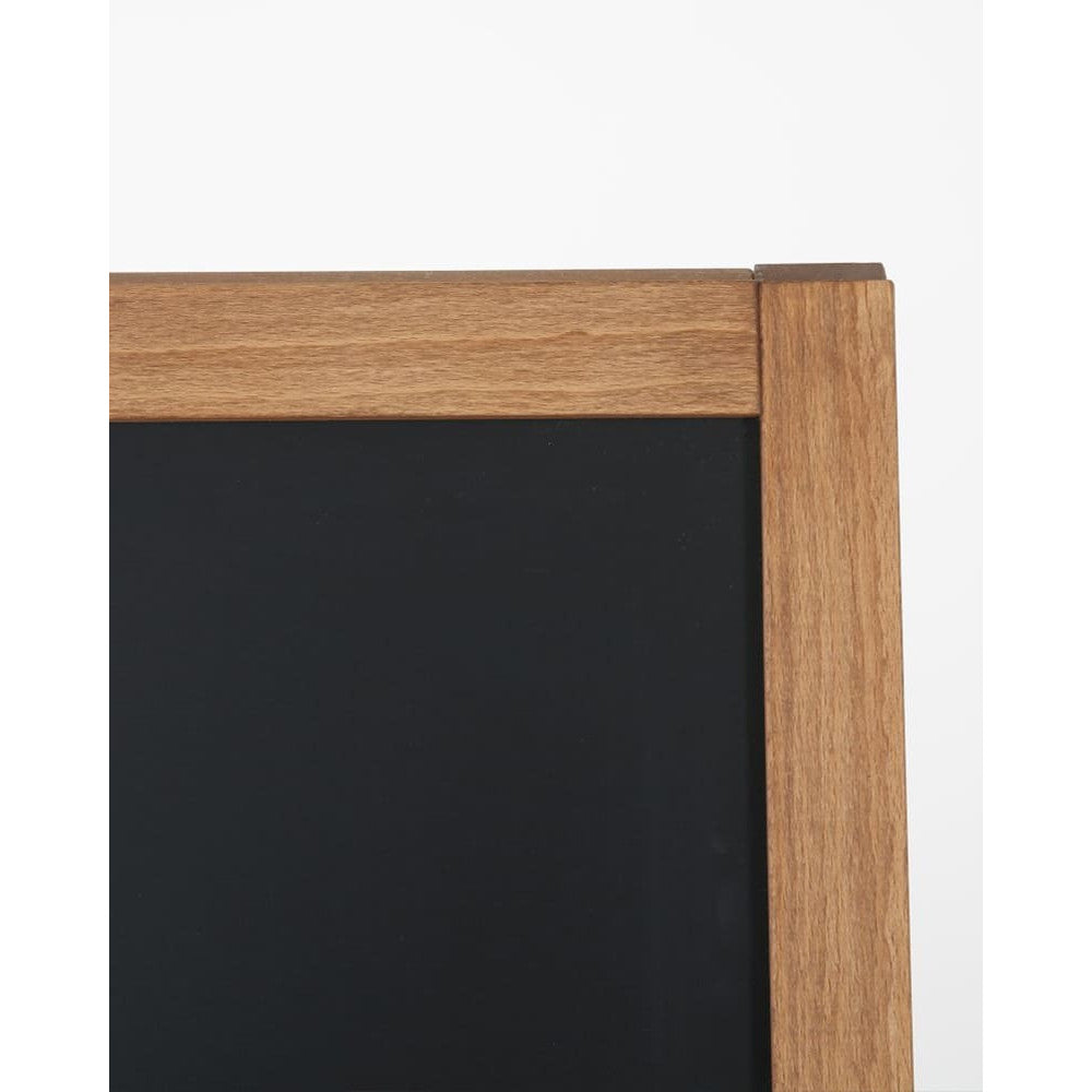 Premium Holz-Kundenstopper A1 – Magnetisch & Wetterfest (Dunkelbraun, Outdoor)