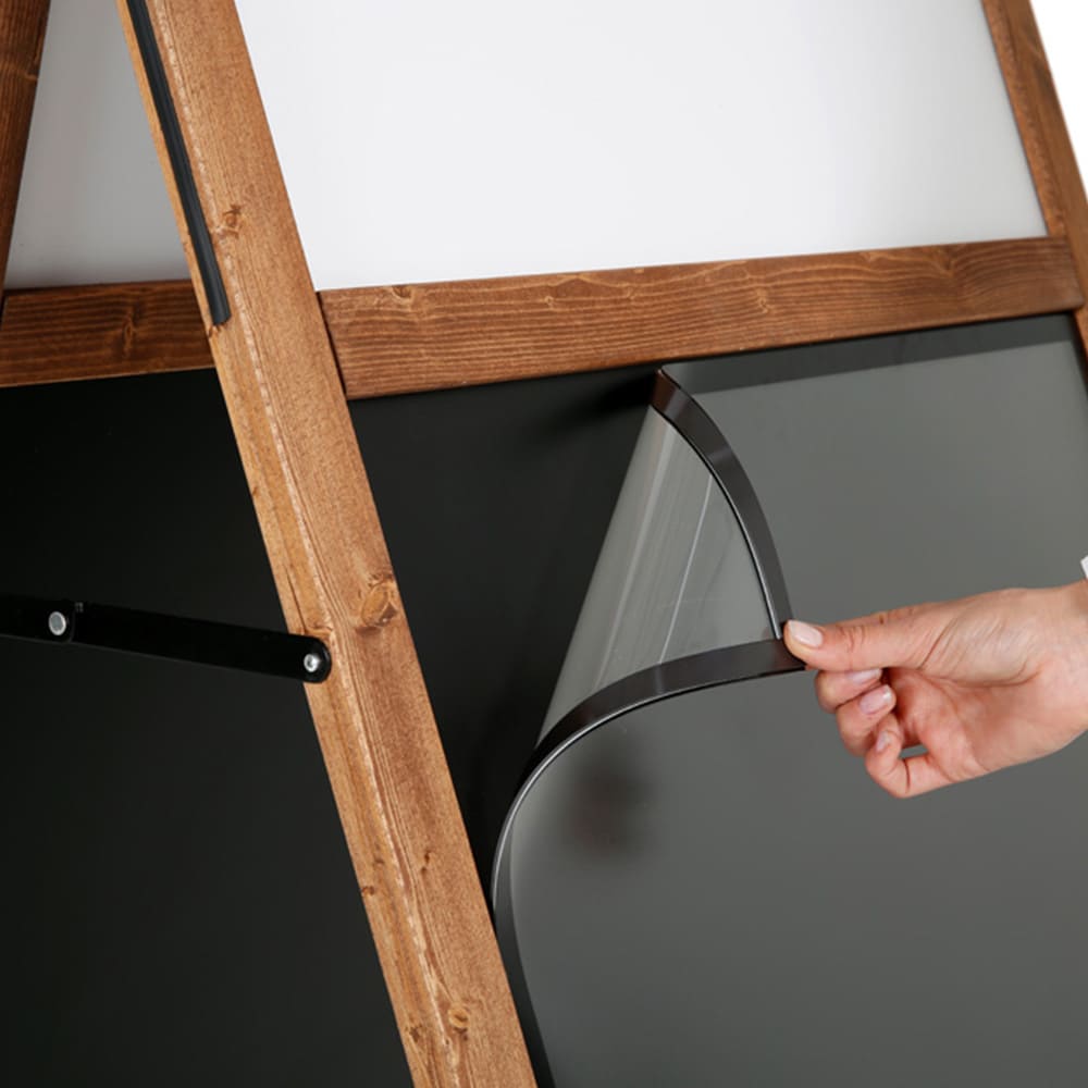 Holz Kundenstopper DIN A1, mit Topschild, Outdoor - Kundenstopper - Speedjust Schweiz