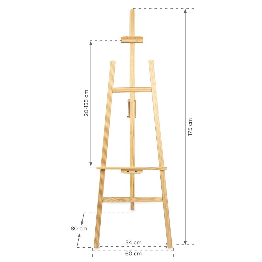 Holz Staffelei Classic, Natur, 175cm - Staffelei - Speedjust Schweiz