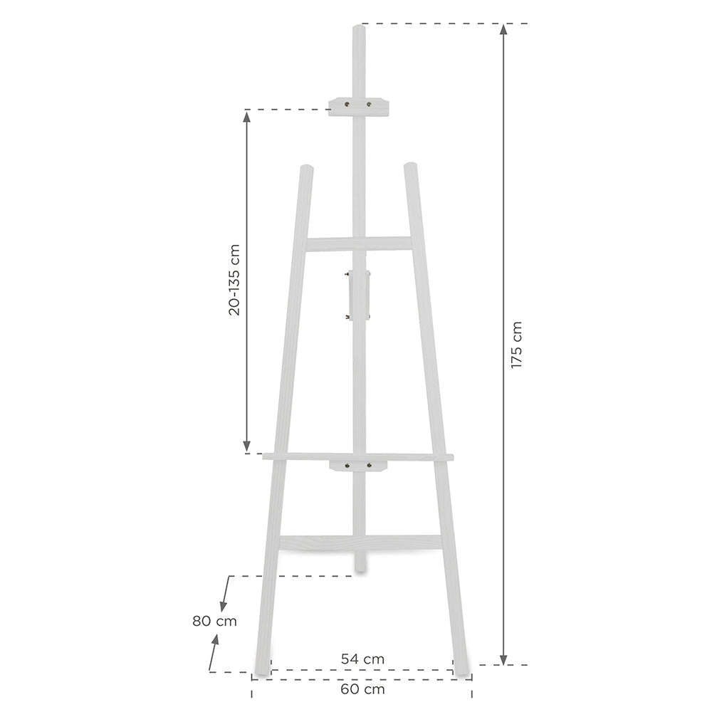 Holz Staffelei Classic, Weiss, 175cm - Staffelei - Speedjust Schweiz