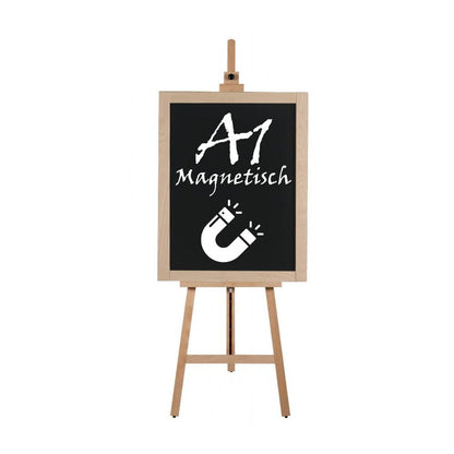Holz Staffelei - Set "Art Easel" mit magnetischer A1 Kreidetafel, Buche - Staffelei - Speedjust Schweiz