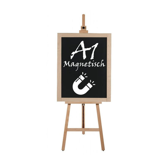 Holz Staffelei - Set "Art Easel" mit magnetischer A1 Kreidetafel, Buche - Staffelei - Speedjust Schweiz