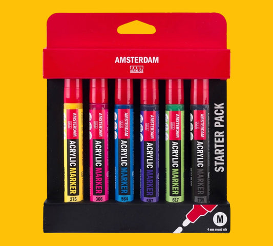 Amsterdam Acrylmarker Einsteigerset | 6 Farben