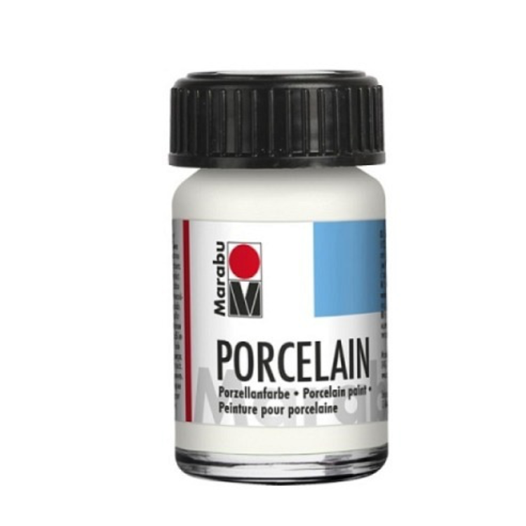 Marabu Deckende Porzellan Farbe ,  Weiß 070 ,15 ml