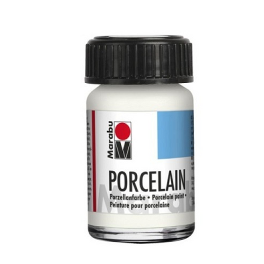 Marabu Deckende Porzellan Farbe ,  Weiß 070 ,15 ml