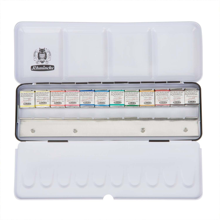 Schmincke   Akademie Aquarell Farbkasten, Grundsortiment 12 x 1/2 Näpfchen Special Edition Limitiert 75758