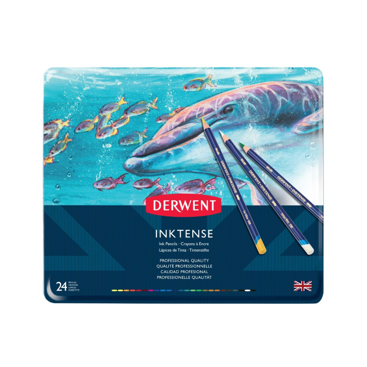 Derwent Inktense Aquarelltintenstifte – 24 Stück Set