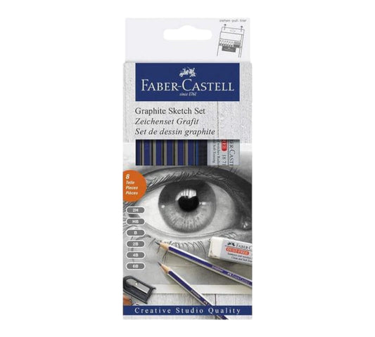 Faber-Castell Zeichen-Set Grafit – 8-teilig