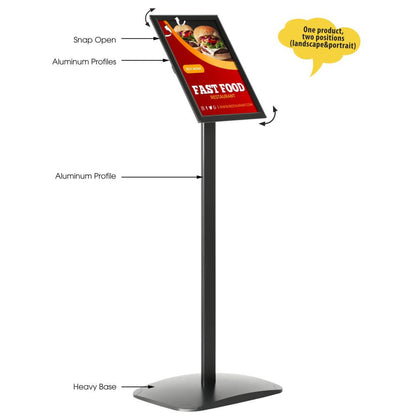 Infoständer "Deco", DIN A4, Schwarz - Infoständer - Speedjust Schweiz