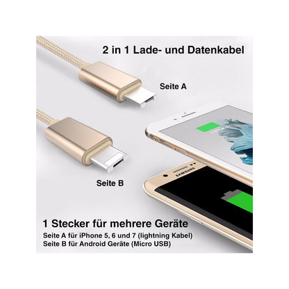 iPhone & Android 2in1 Lade- und Datenkabel