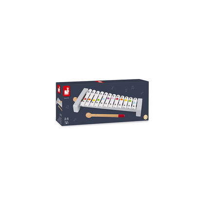 Confetti - Xilofono in metallo con 2 bacchette