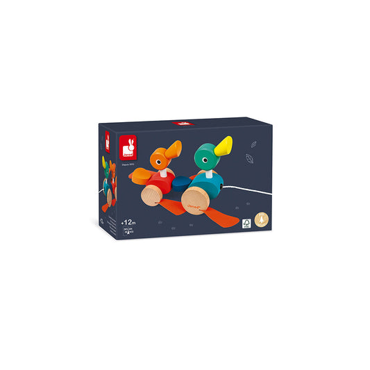 Nachziehspielzeug Entenfamilie