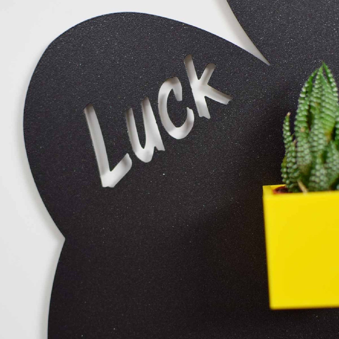 KalaMitica® Kreidetafel Magnetisch, Ohne Rahmen, Kleeblatt, 33x33cm, Schwarz/Anthrazit - Wandtafel - Speedjust Schweiz