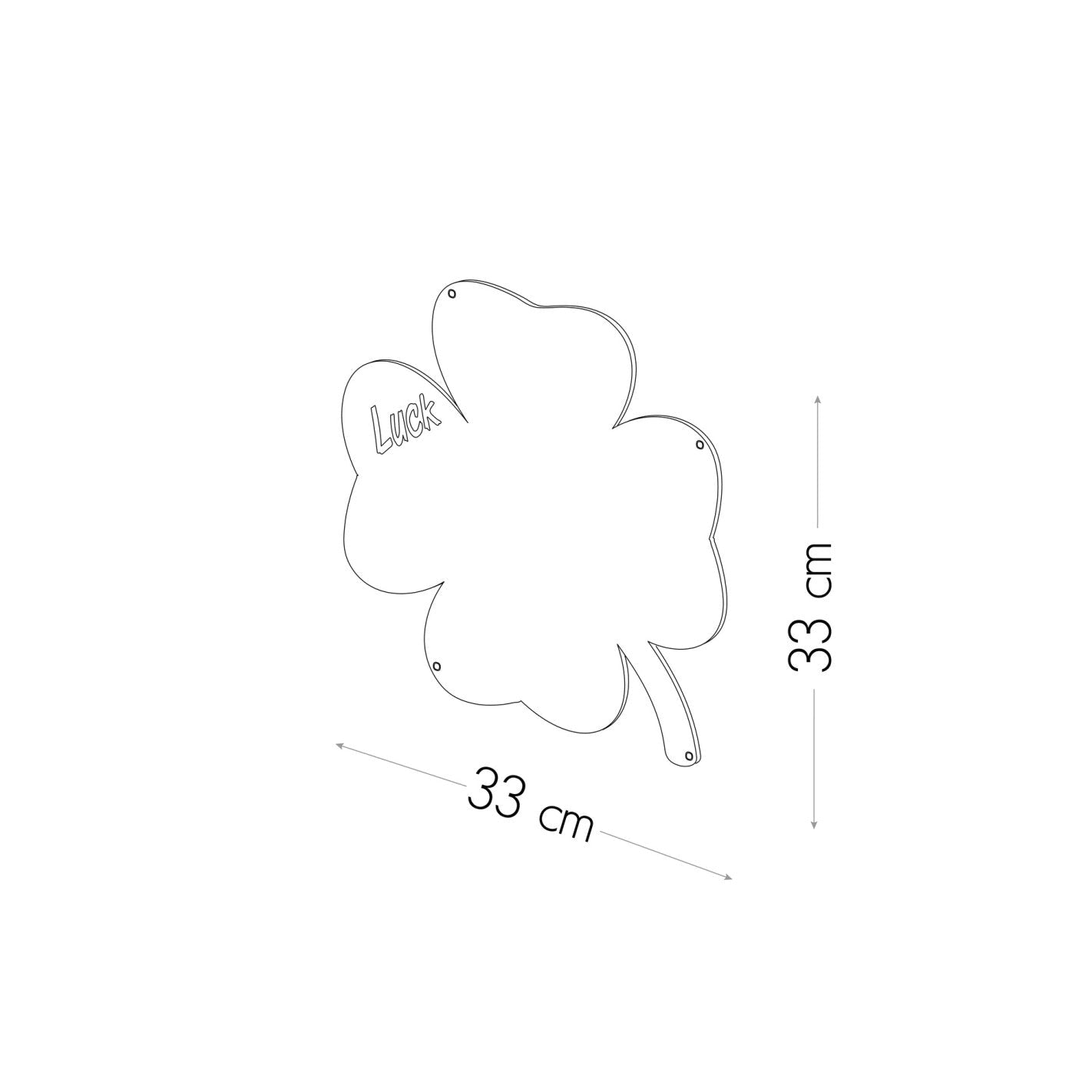 KalaMitica® Kreidetafel Magnetisch, Ohne Rahmen, Kleeblatt, 33x33cm, Schwarz/Anthrazit - Wandtafel - Speedjust Schweiz