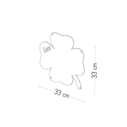 KalaMitica® Kreidetafel Magnetisch, Ohne Rahmen, Kleeblatt, 33x33cm, Schwarz/Anthrazit - Wandtafel - Speedjust Schweiz