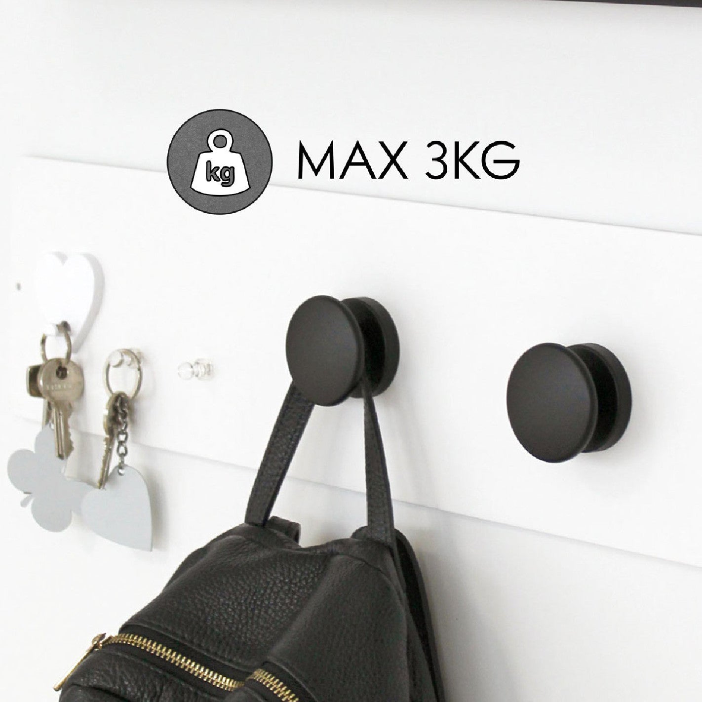 KalaMitica® Magnetische Garderobenhaken Neodym, Ø5.2cm, Schwarz, 2 Stk. - Magnetische Produkte - Speedjust Schweiz