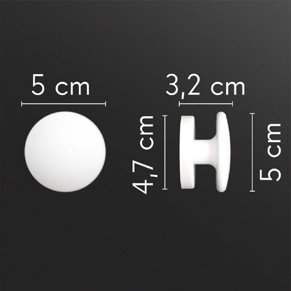 KalaMitica® Magnetische Garderobenhaken Neodym, Ø5.2cm, Weiss, 2 Stk. - Magnetische Produkte - Speedjust Schweiz