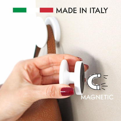 KalaMitica® Magnetische Garderobenhaken Neodym, Ø5.2cm, Weiss, 2 Stk. - Magnetische Produkte - Speedjust Schweiz