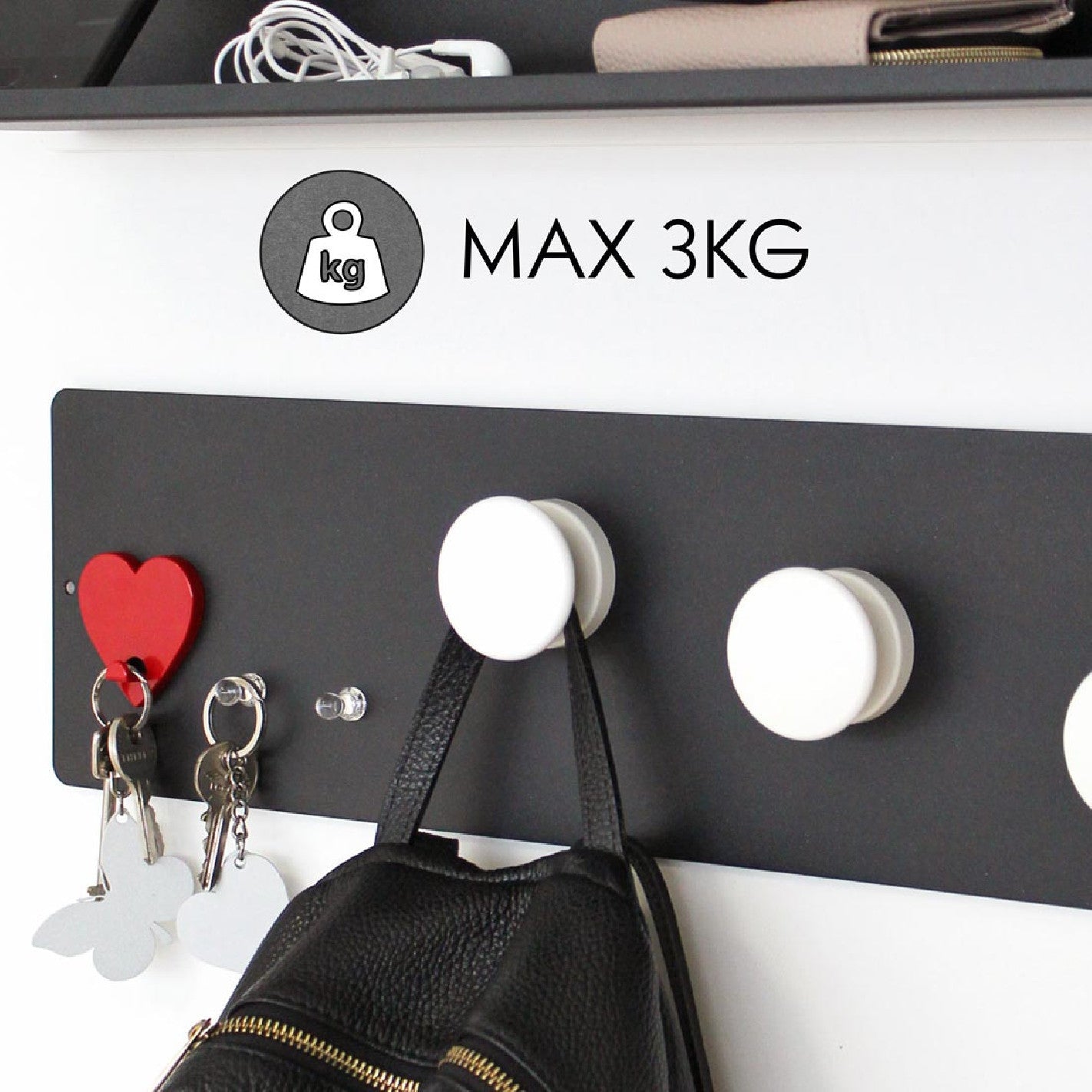 KalaMitica® Magnetische Garderobenhaken Neodym, Ø5.2cm, Weiss, 2 Stk. - Magnetische Produkte - Speedjust Schweiz