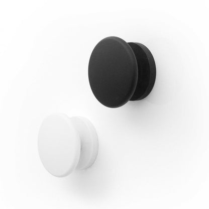 KalaMitica® Magnetische Garderobenhaken Neodym, Ø5.2cm, Weiss/Schwarz, 2 Stk. - Magnetische Produkte - Speedjust Schweiz