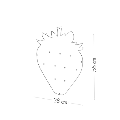 KalaMitica® Magnetische Kreidetafel "Erdbeere", 38x56cm, Schwarz/Anthrazit - Wandtafel - Speedjust Schweiz