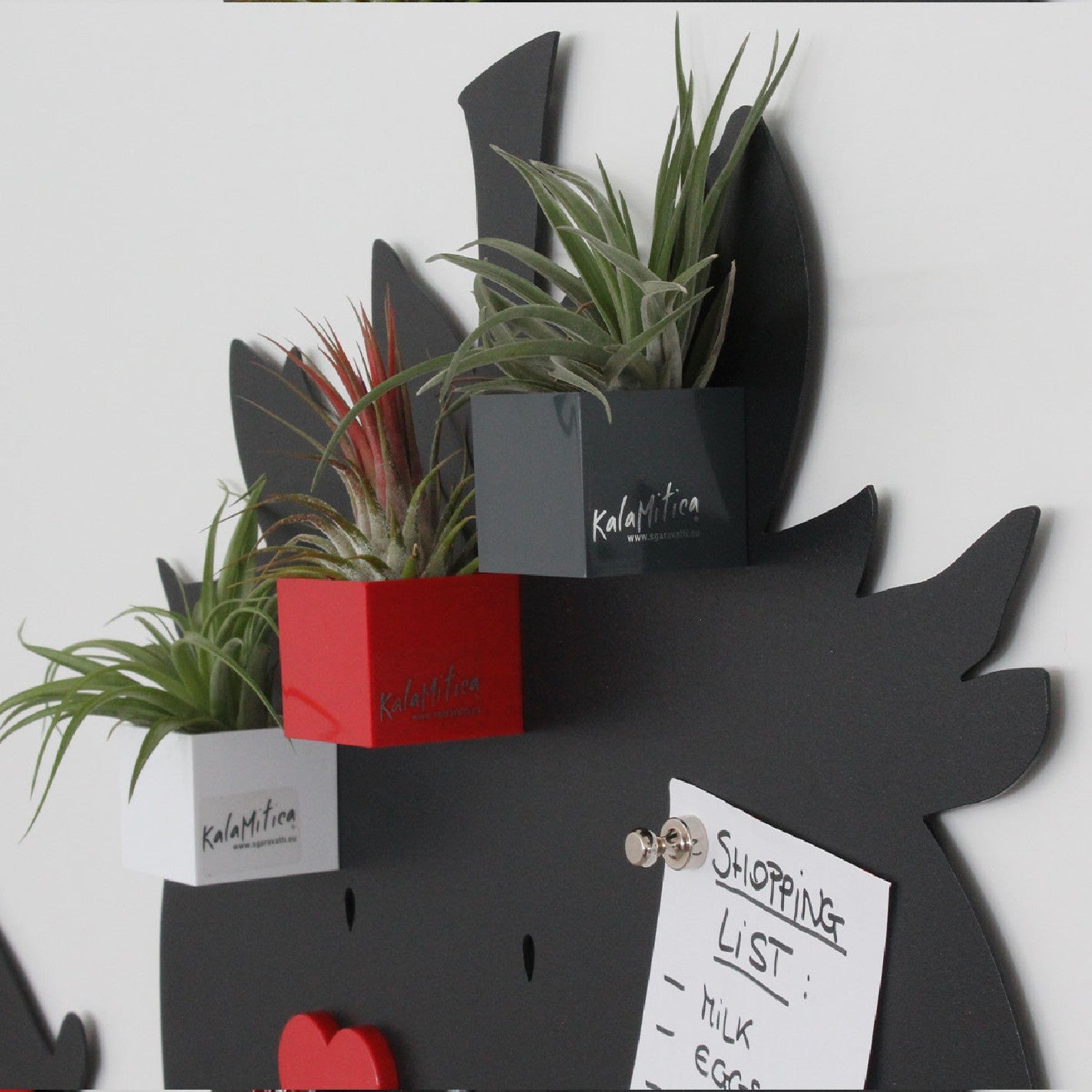 KalaMitica® Magnetische Kreidetafel "Erdbeere", 38x56cm, Schwarz/Anthrazit - Wandtafel - Speedjust Schweiz